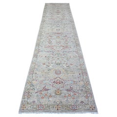 3'1"x13'9" Gray Fine Aryana Bidjar Garus Design Hand Knotted Wool Runner Rug