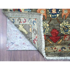 3'1"x17'7" Brown Heriz All Over Design Aryana Grade Hand Knotted Wool Runner Rug