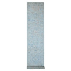 Tappeto Runner Orientale Oversize Gainsboro Grigio Angora Oushak 3'1 "x19'10"