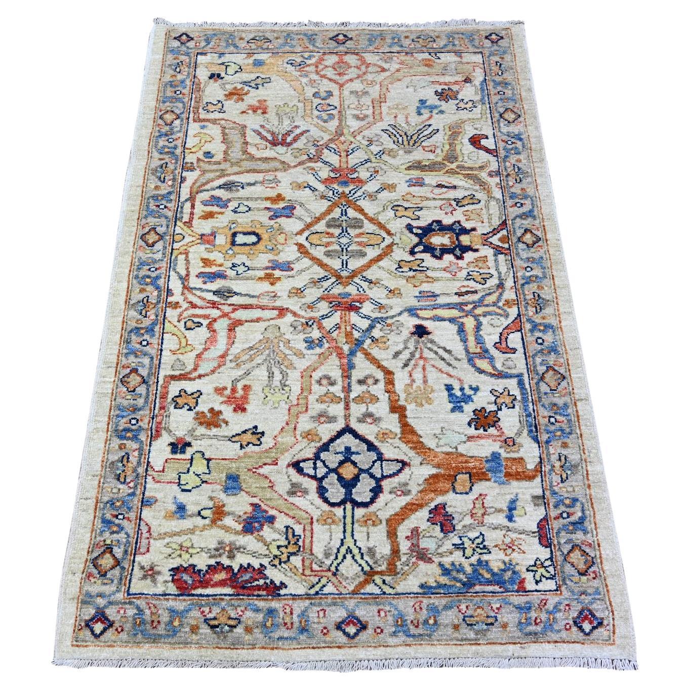 3'1"x4'8" Gray Aryana with North West Persian Design Hand Knotted Wool Rug For Sale