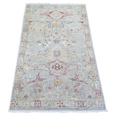 3
1"x5
 Goose Gray Bidjar Garus Design Organic Wool Hand Knotted Oriental Rug