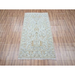 3'1"x5' Gray 200 KPSI Meditation Tree of Life Design Hand Knotted Wool Rug