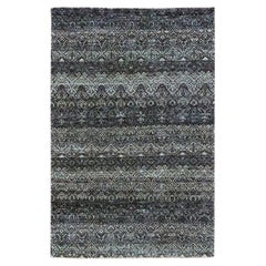 3
1 "x5
 Grigio Small Design a forma di diamante ripetitivo annodato a mano in lana morbida