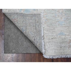3'1"x5' Gray Washed Out North West Persian Hand Knotted Wool Oriental Rug