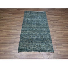 3'1 "x5' Blu Oceano Kohinoor Herat Pattern Pura Lana Annodato a Mano Tappeto Orientale