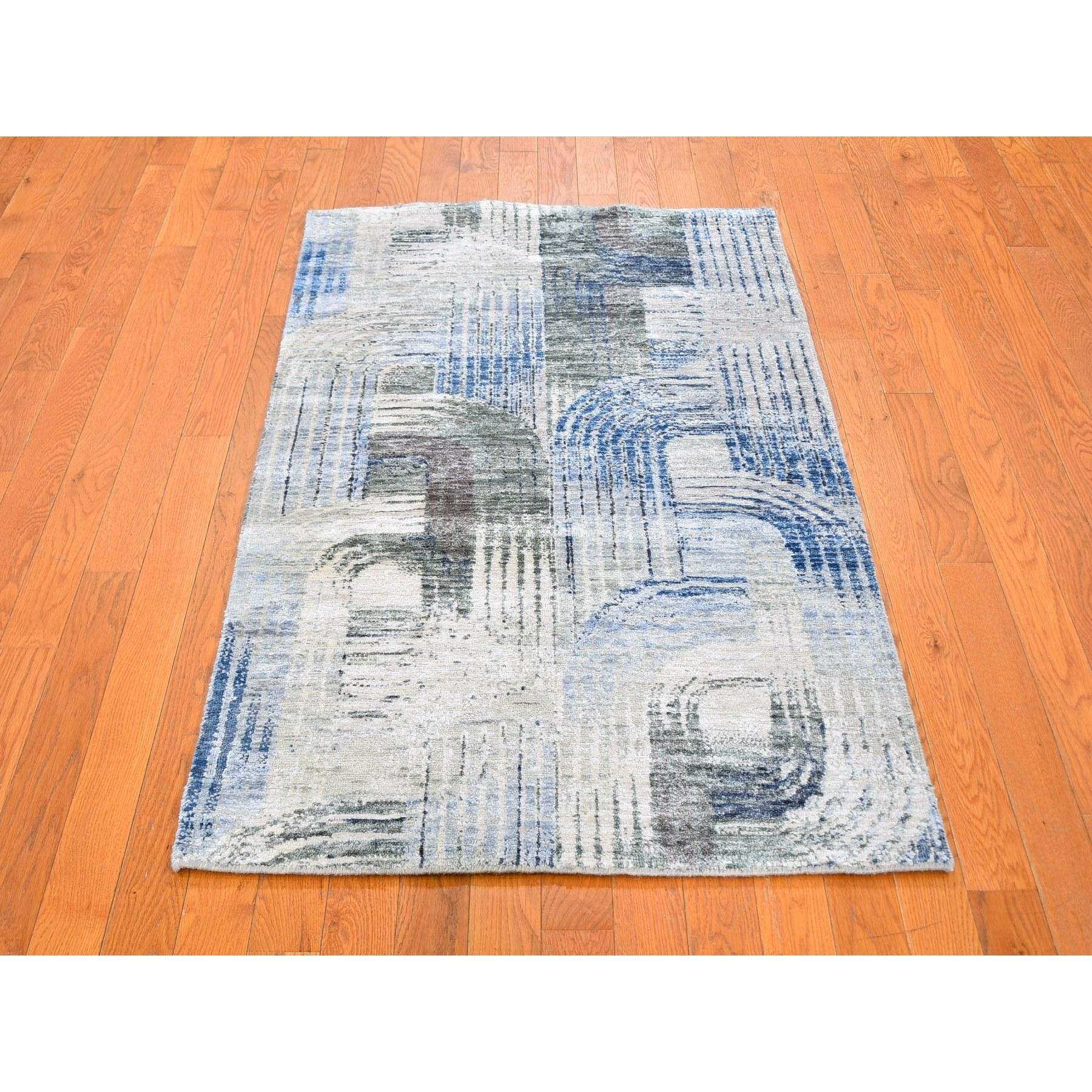 This is a truly genuine one-of-a-kind THE INTERTWINED PASSAGE, Silk with Textured Wool Hand Knotted Oriental Rug. It has been woven for months and months in the centuries-old Persian weaving craftsmanship techniques by expert artisans.
Primary
