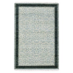 3
1 "x5
1" Blu, Design moderno, Tappeto orientale in lana biologica annodato a mano, Tappeto orientale