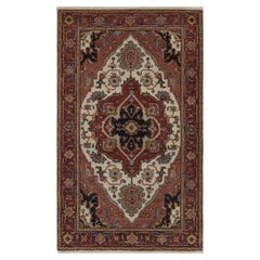 3'1 "x5'1" Elfenbein Antik Fein Heriz Re-Creation Weiche Wolle Hand geknüpft Teppich