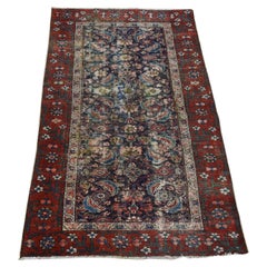 3'1"x5'4" rouge vin ancien tapis persan nord-ouest noué à la main en laine orientale