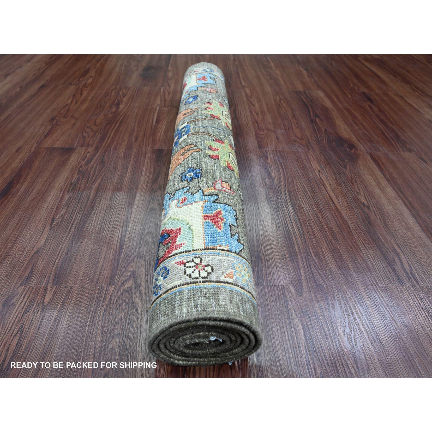 Afghan Tapis de course en laine nouée à la main 3'1 