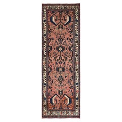 3'1"x9'9" Salmon Pink Vintage Northwest Persian Hand Knotted Wool Runner Rug