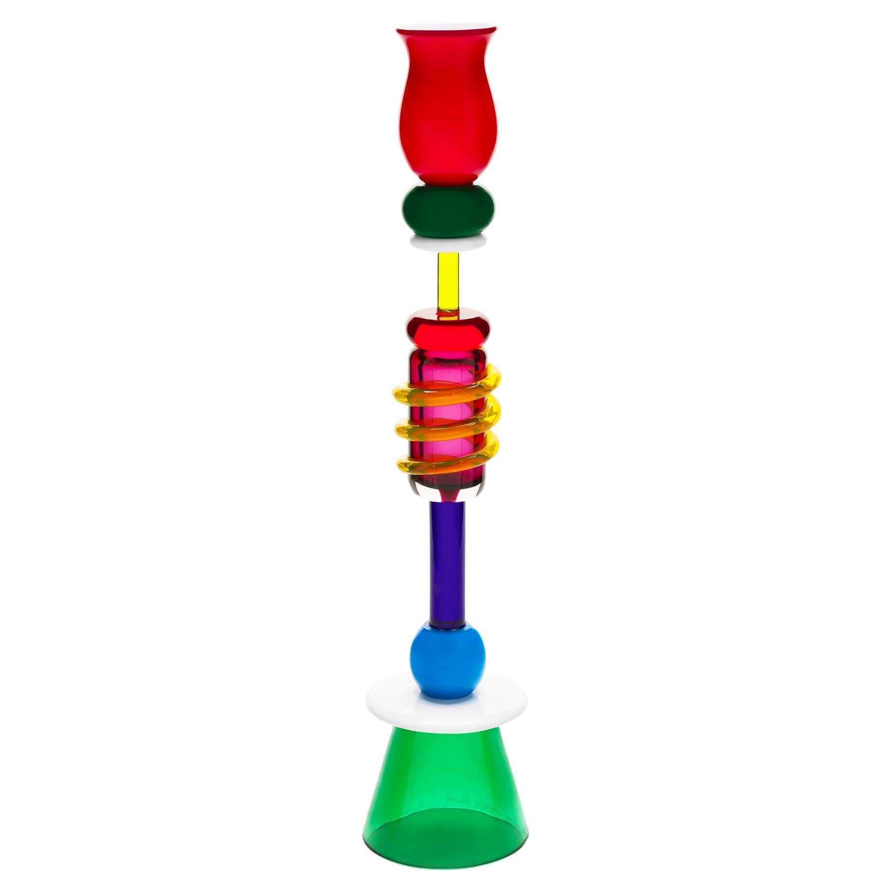 32 Ananke Glass Vase, by Ettore Sottsass from Memphis Milano