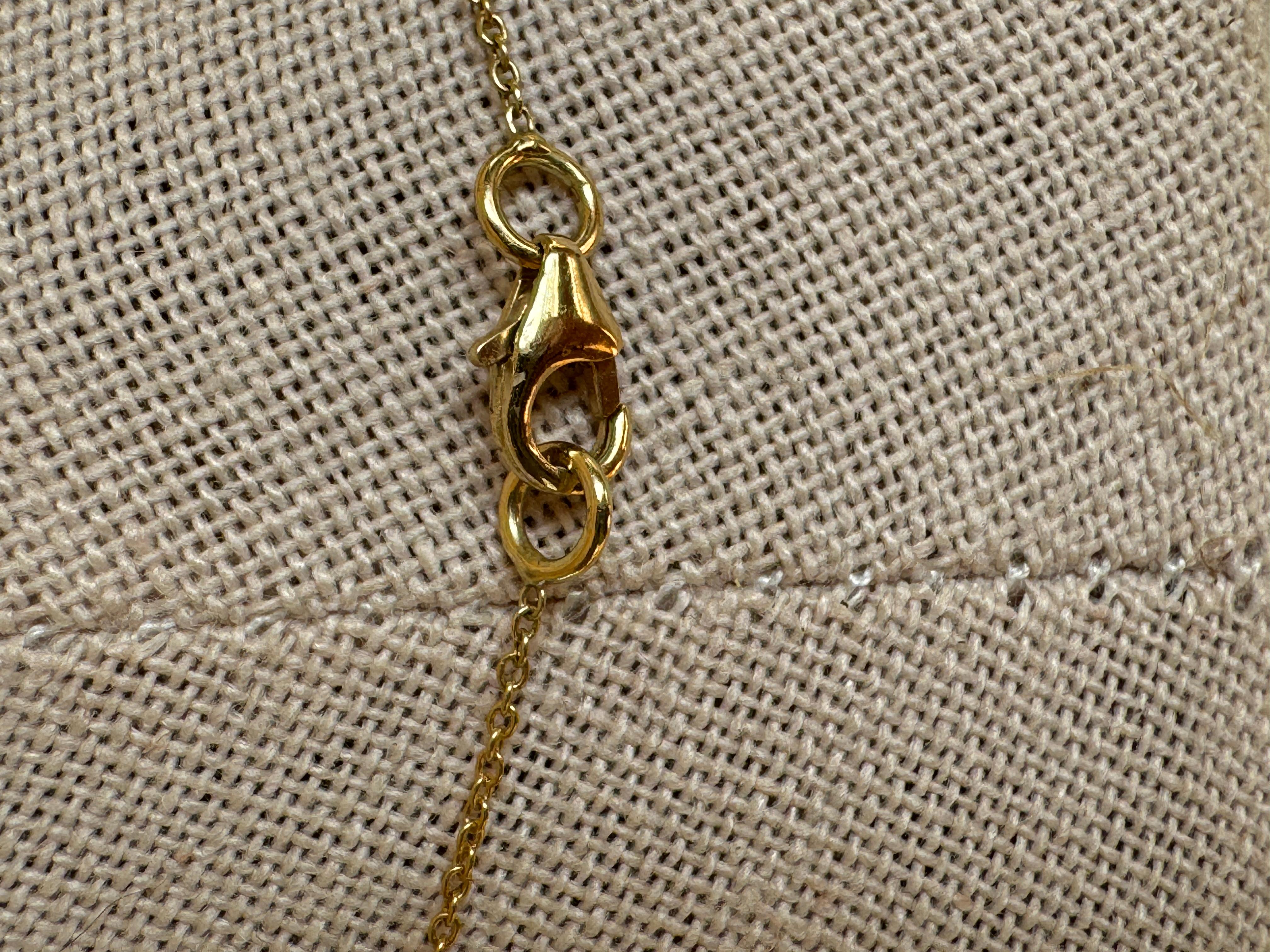 Halskette aus 14 Karat Gold mit 3,2 Karat Diamantscheiben im Zustand „Neu“ im Angebot in New York, NY