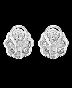 3.6 Carat Diamond VS quality Flower/Cluster Earring 18K Gold 1 Ct Ea Solitaire