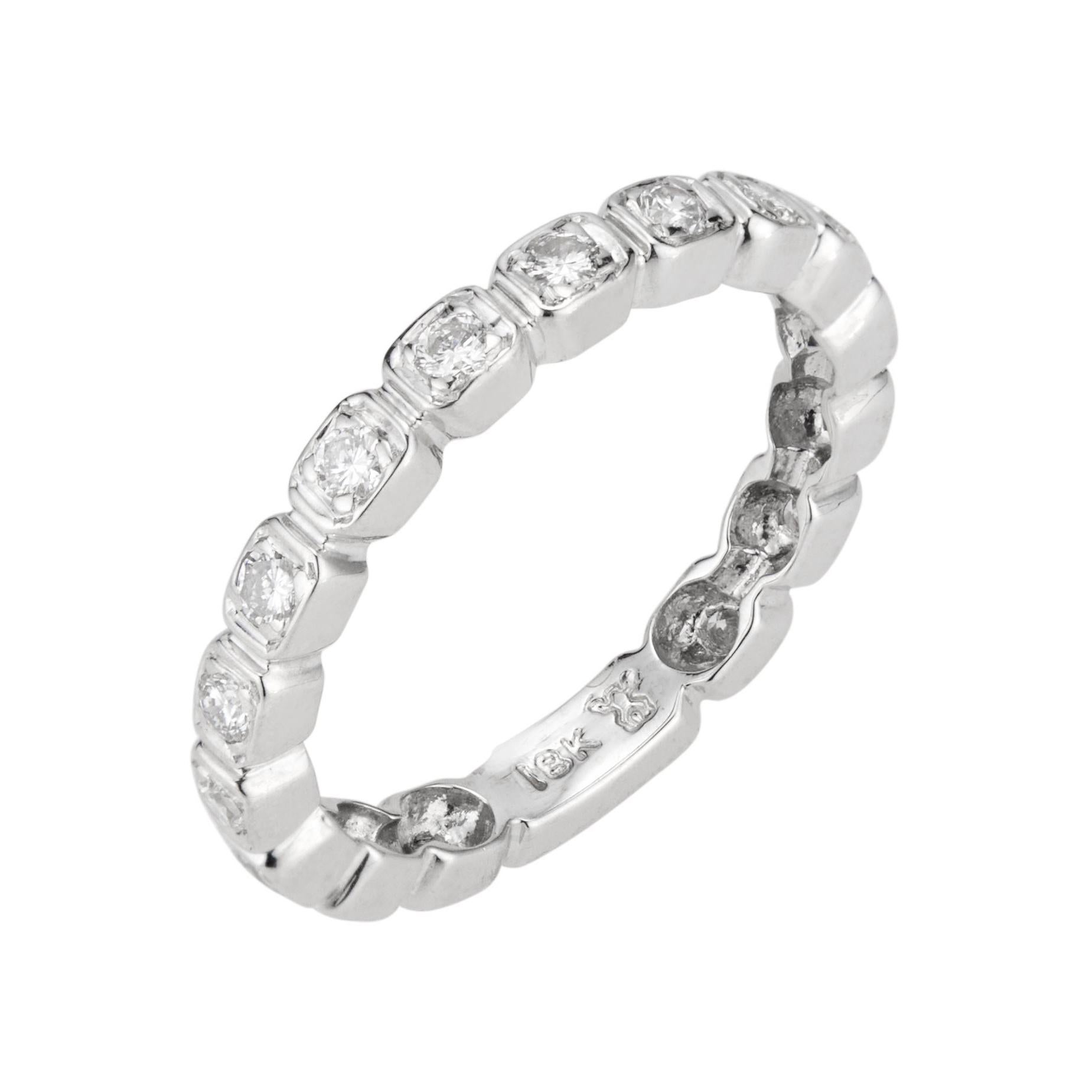 .32 Carat Diamond White Gold Wedding Band Ring  For Sale