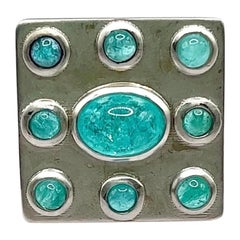 3.2 Carat Paraiba Tourmaline Cabochon Ring