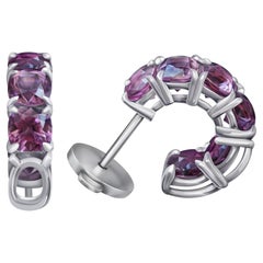 3,2 Carat Spinel 18 Karat White Gold Congo Earrings "Motion" Collection by D&A