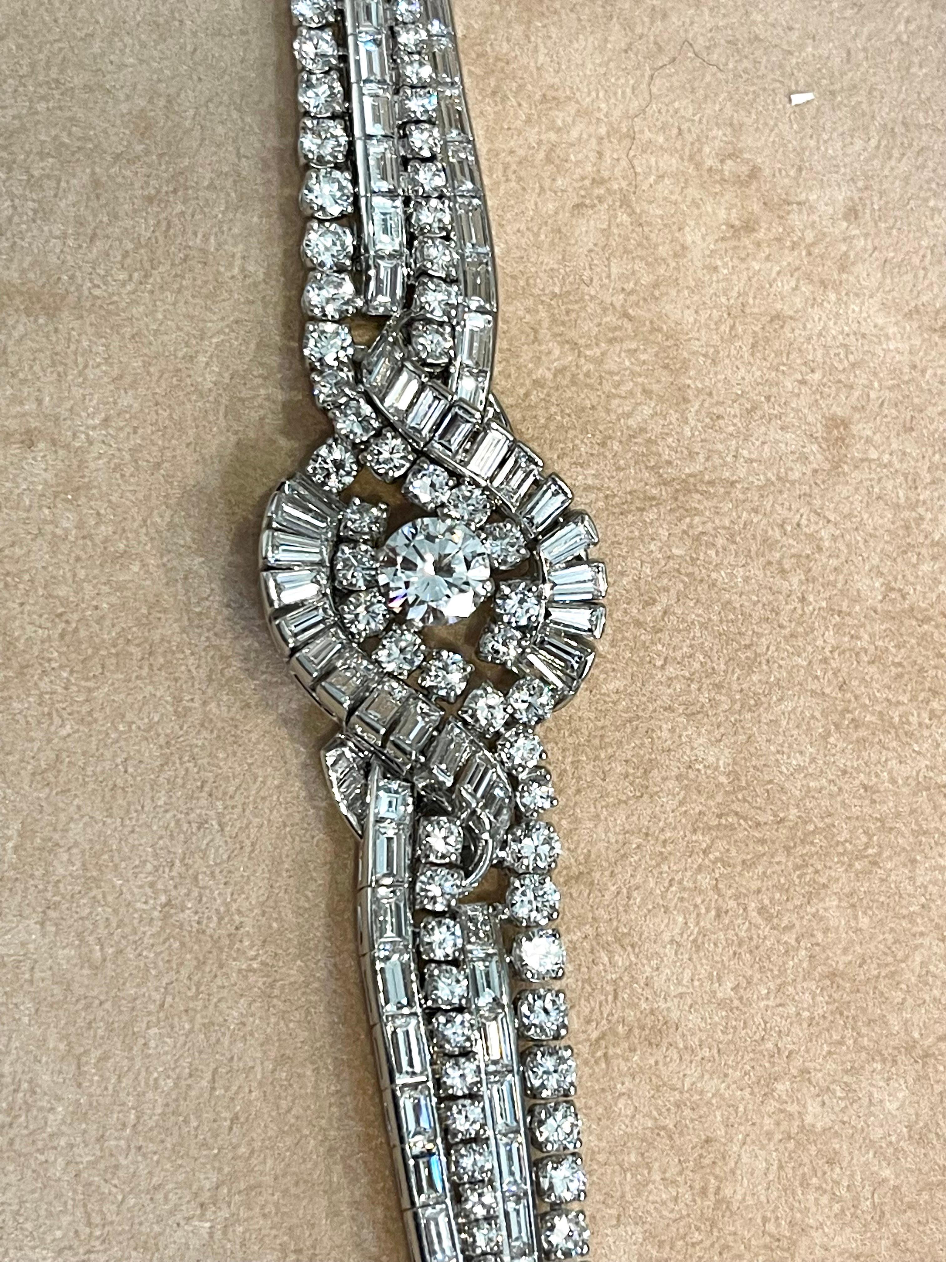 32 Karat Diamant 1,79 Karat Diamant GIA zertifiziert Platin Art Deco Stil Armband im Zustand „Hervorragend“ im Angebot in New York, NY