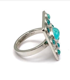 3.2 Carat Paraiba Tourmaline Cabochon Ring