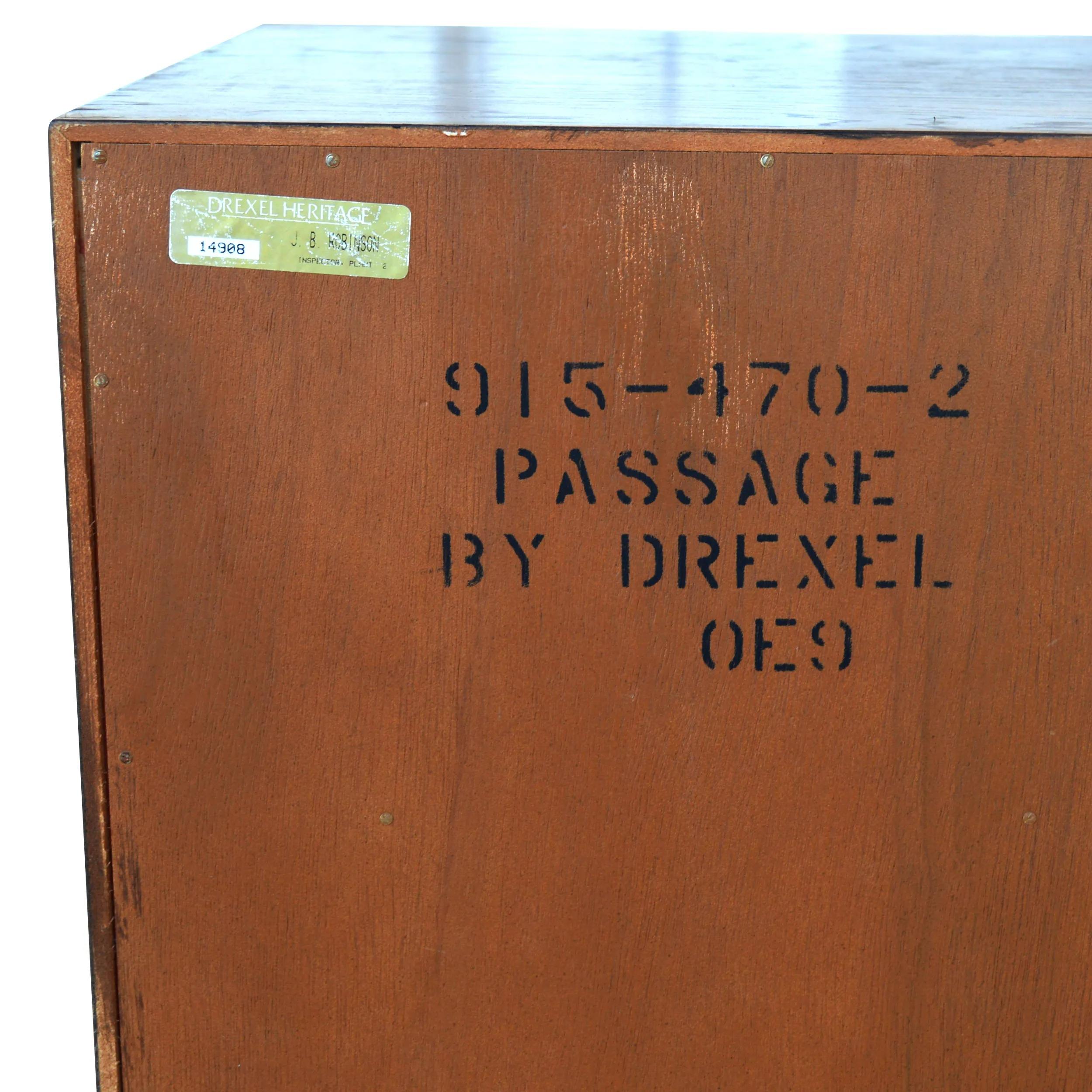 Drexel Passage Campaign Pecan Dresser For Sale 3