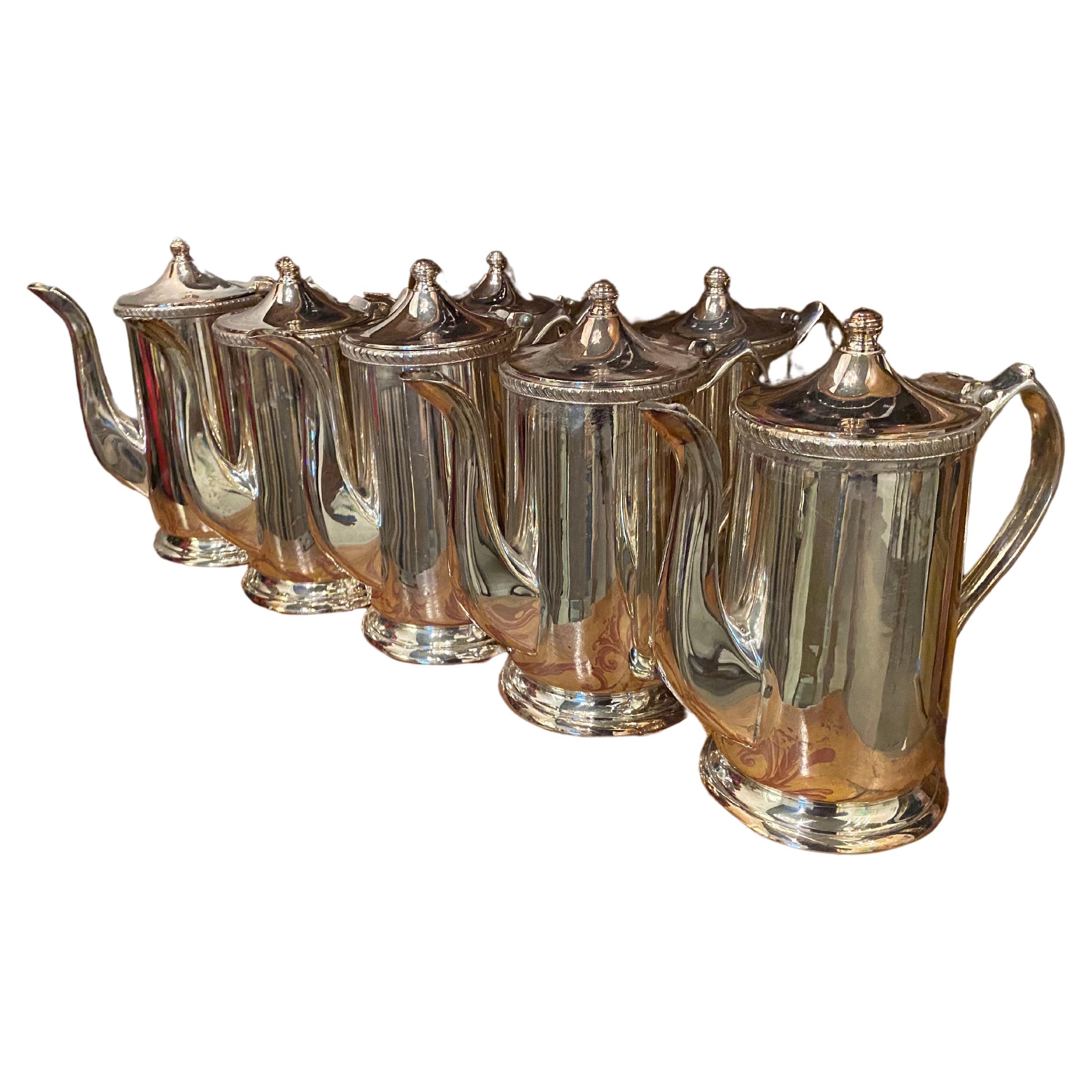 36 English Hotel Silver coffee/tea pots, Nice Weight And Quality. Priced Per Pot For Sale