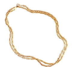 32" Gold Link Chain Layering Necklace By Henkel & Grosse, 1970s