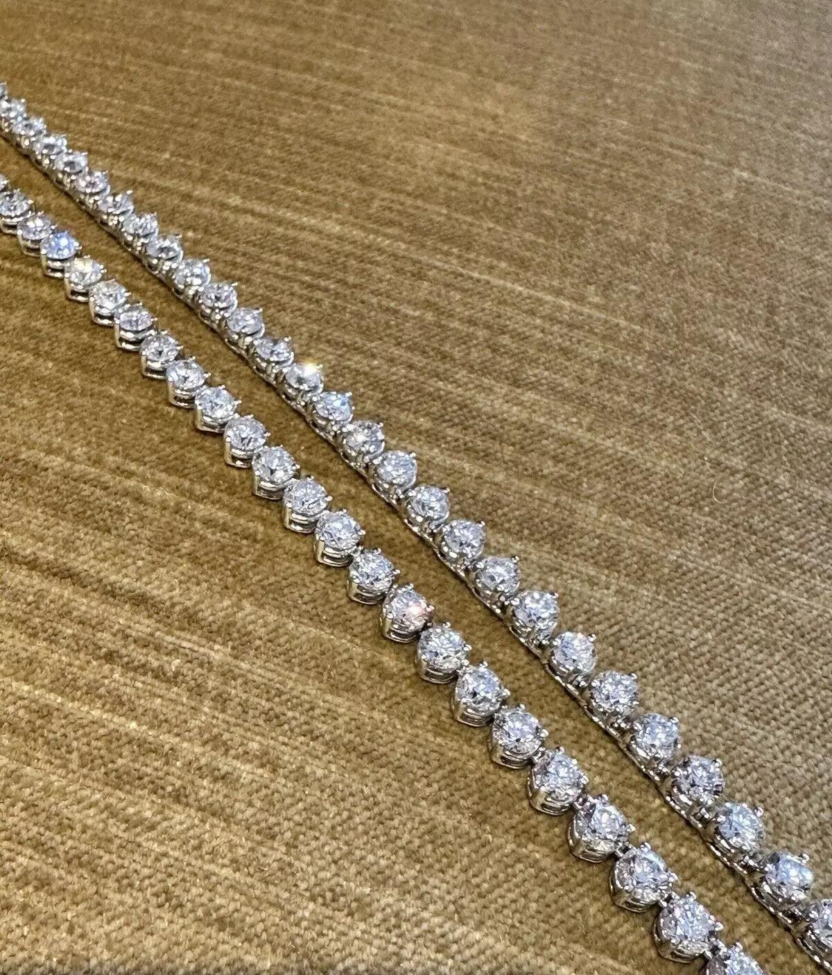 32 in Natural Round Diamond Riviera Necklace 52.00 carat total in Platinum 1