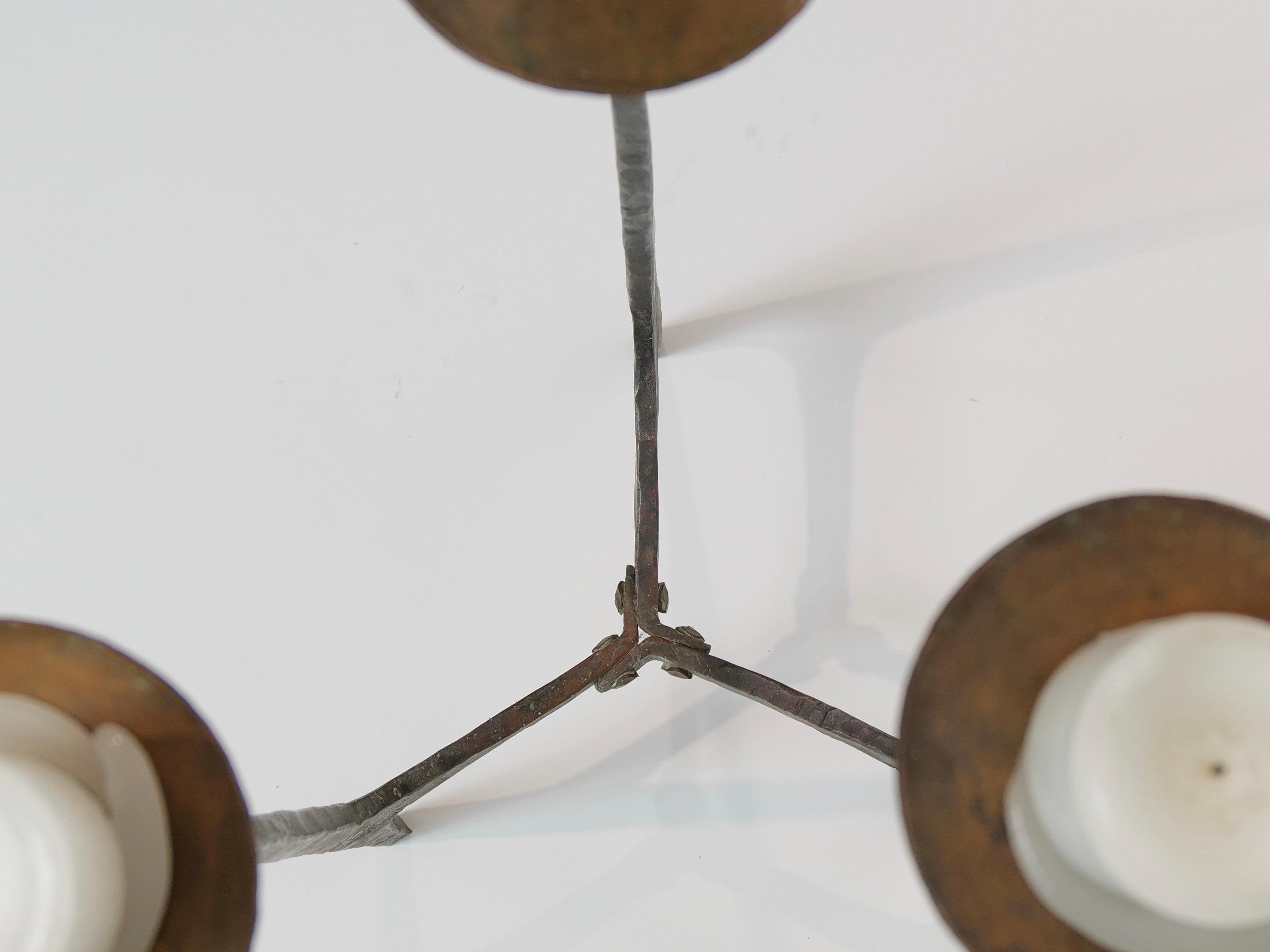 32 Zoll großer brutalistischer Kerzenhalter aus Bronze, Mitte des 20. Jahrhunderts (Brutalismus) im Angebot