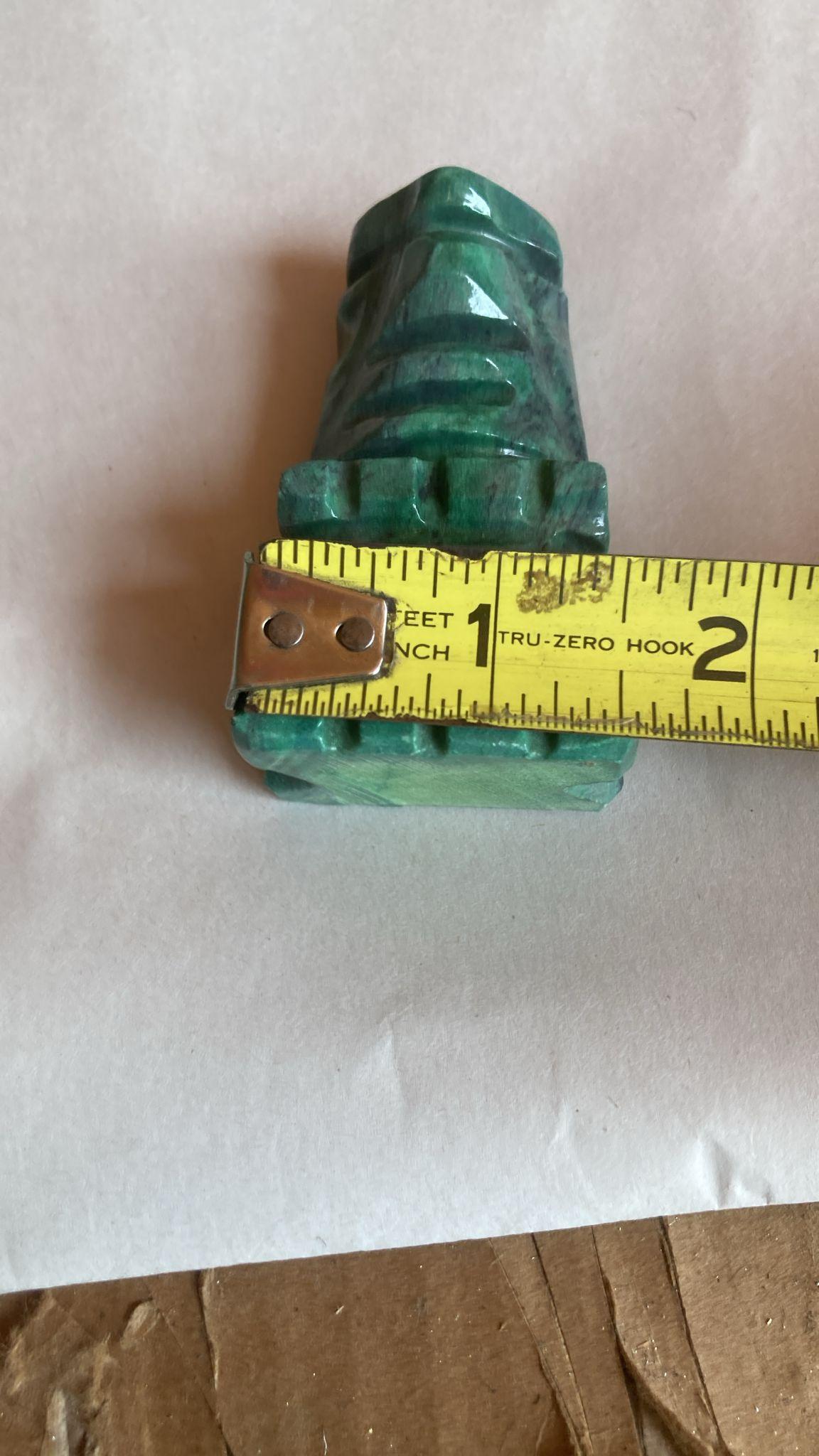 Malachite 32 Large Marble Chess Set Pieces Emerald Green and Onyx Pieces 1950's
