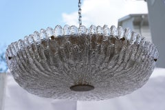 32" Large Orrefors chandelier Carl fagerlund, Sweden 1950