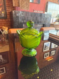 32 oz. Vintage Green Glass Candle Jar with Scented Candle