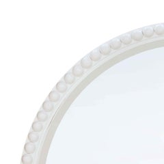 32" Painted Round Beaded Mirror