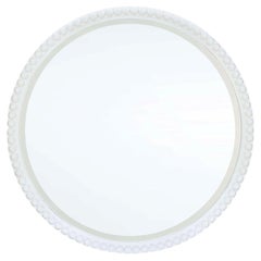 32" Painted Round Beaded Mirror