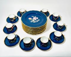 32 Piece Dessert Set Spode England, Circa 1920. 12 plates 10 Demi Cups & Saucers