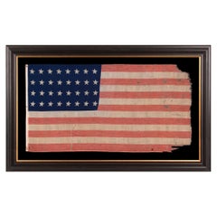 32 Star Antique American Flag, Minnesota Statehood, Extremely Rare, 1858-1859