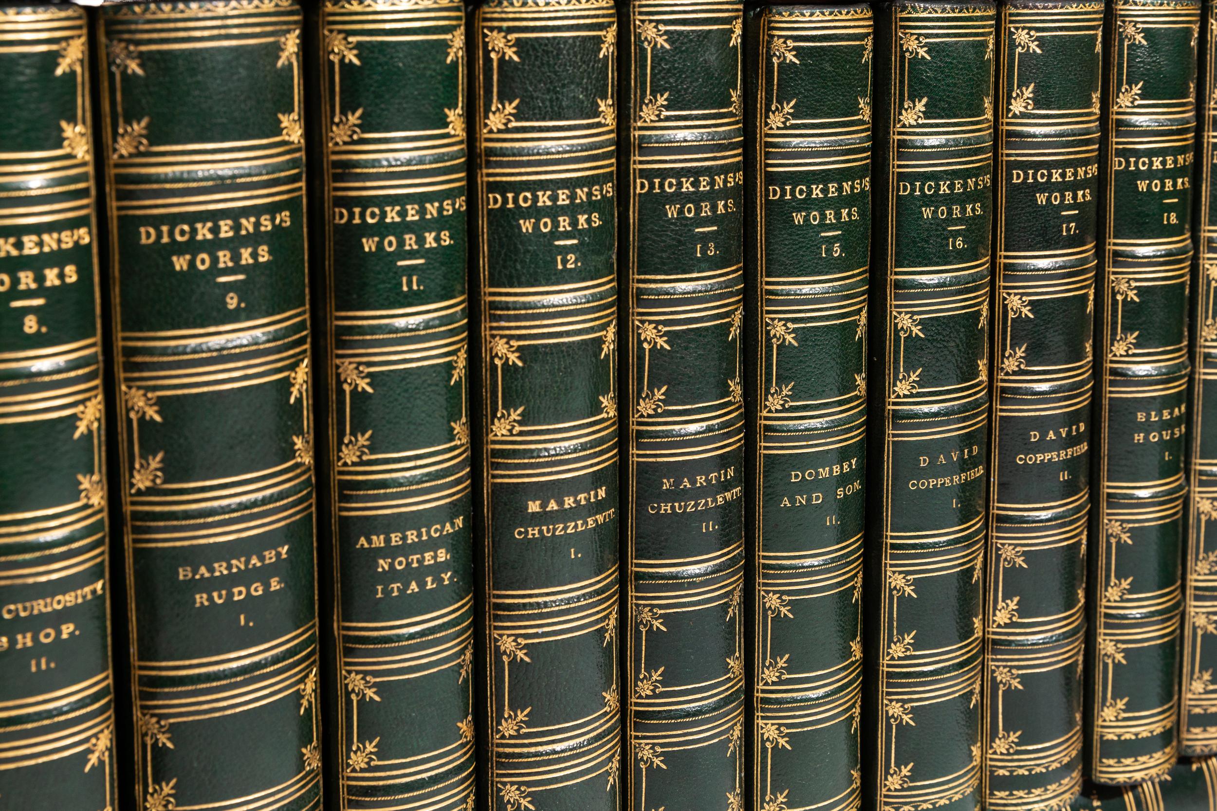 32 Volumes, Charles Dickens, Works of Charles Dickens In Good Condition In New York, NY
