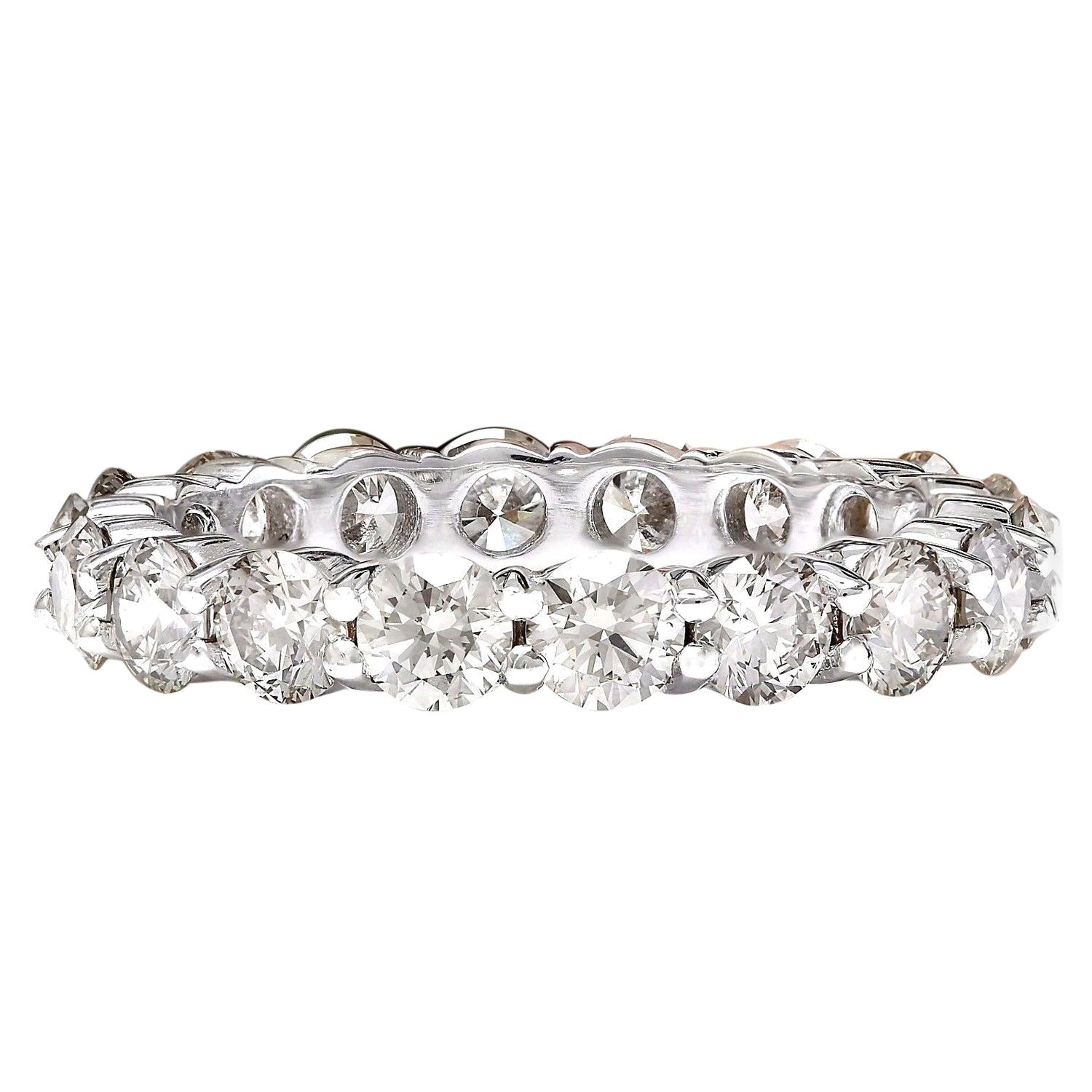 Dazzling Diamond Eternity Ring In 14 Karat Solid White Gold  For Sale