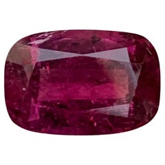 3,20 quilates Preciosa Turmalina Rubelita Suelta Gema En Forma De Cojín Para Joyería