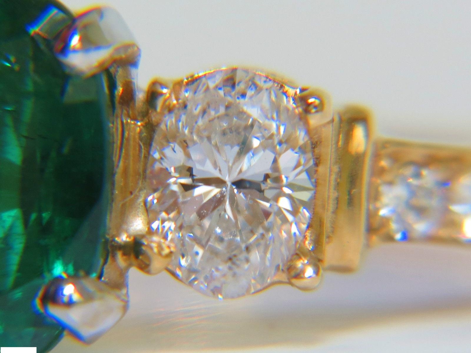 3.20 Carat Natural Emerald Diamond Ring Classic 3 14 Karat A+ Zambia 2