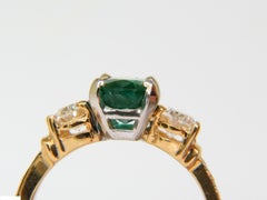 3.20 Carat Natural Emerald Diamond Ring Classic 3 14 Karat A+ Zambia