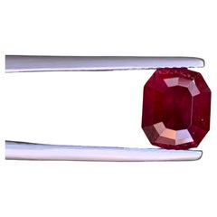 3.20 Carat Natural Loose Bright Red Garnet Stone Cushion Cut African Gemstone