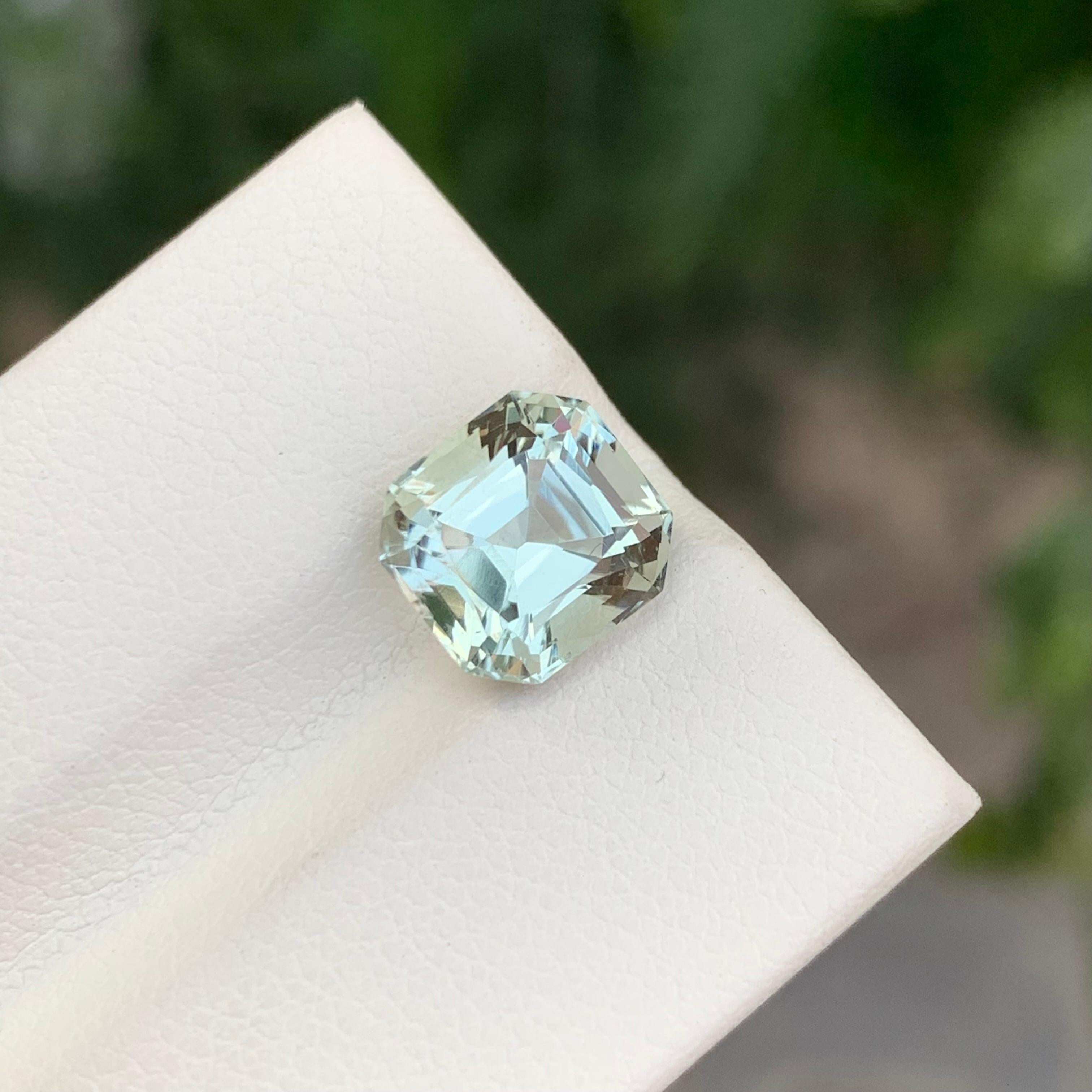 3.20 Carat Natural Loose Green Amethyst Cushion Shape Gem For Sale 5