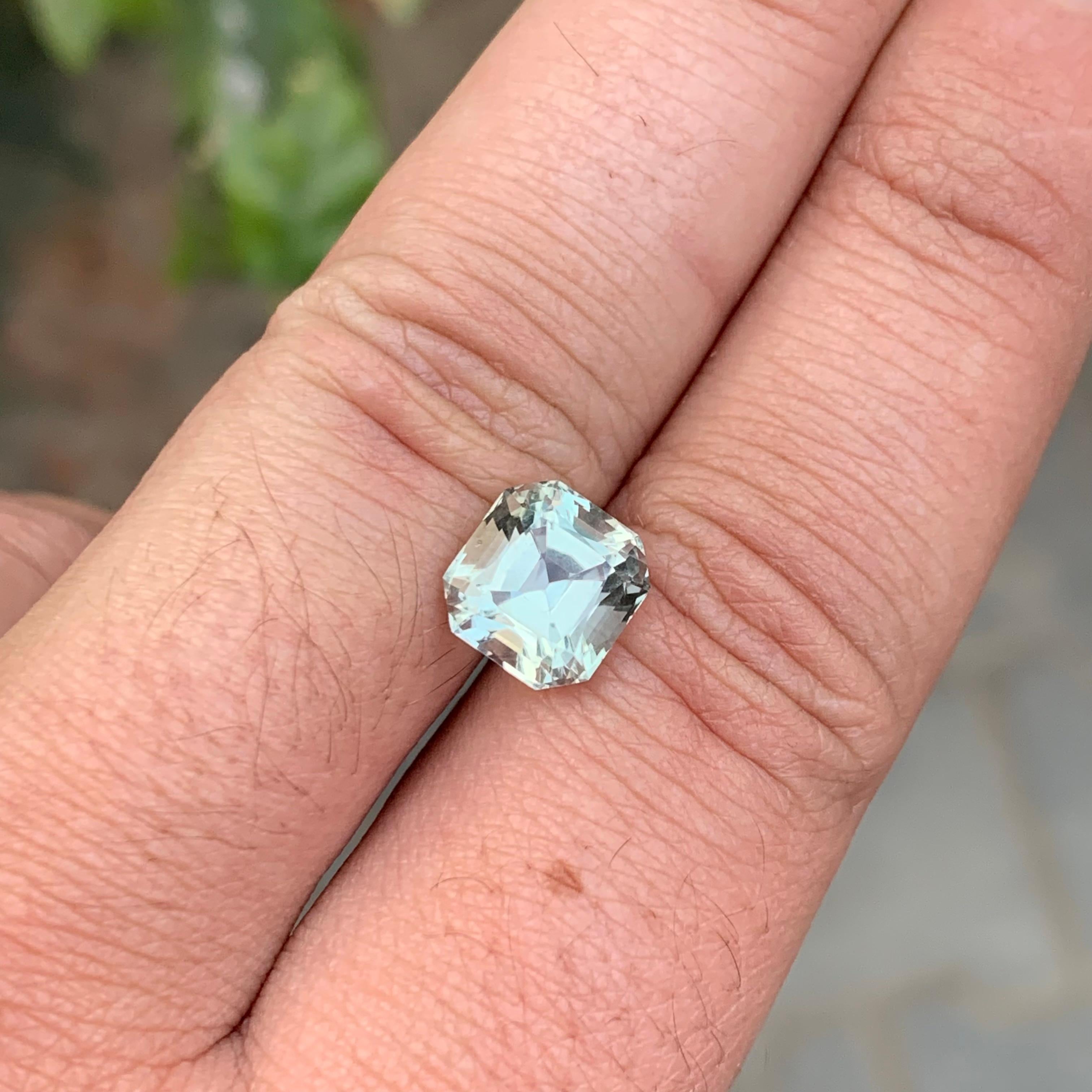 3.20 Carat Natural Loose Green Amethyst Cushion Shape Gem In New Condition For Sale In Peshawar, PK
