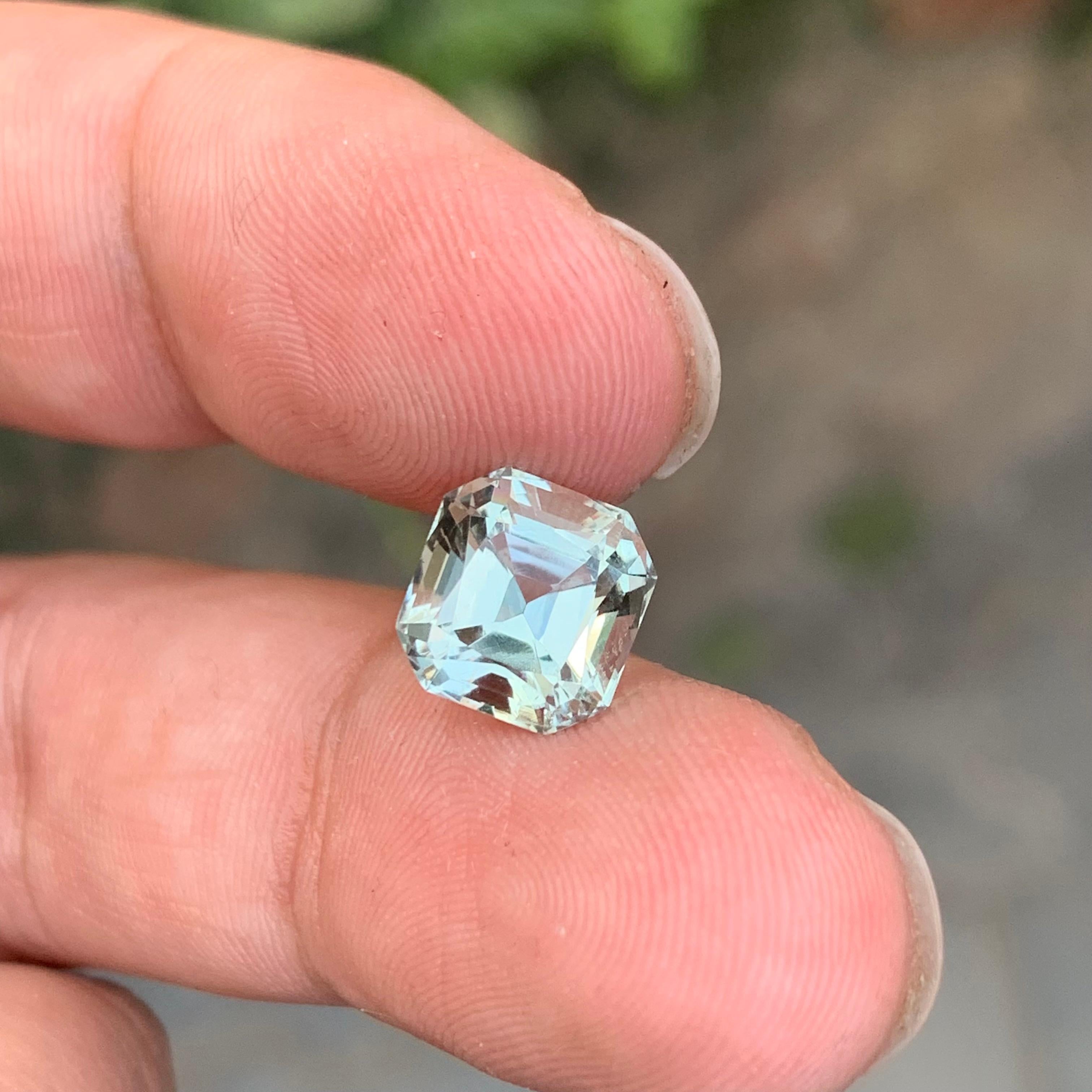 3.20 Carat Natural Loose Green Amethyst Cushion Shape Gem For Sale 1