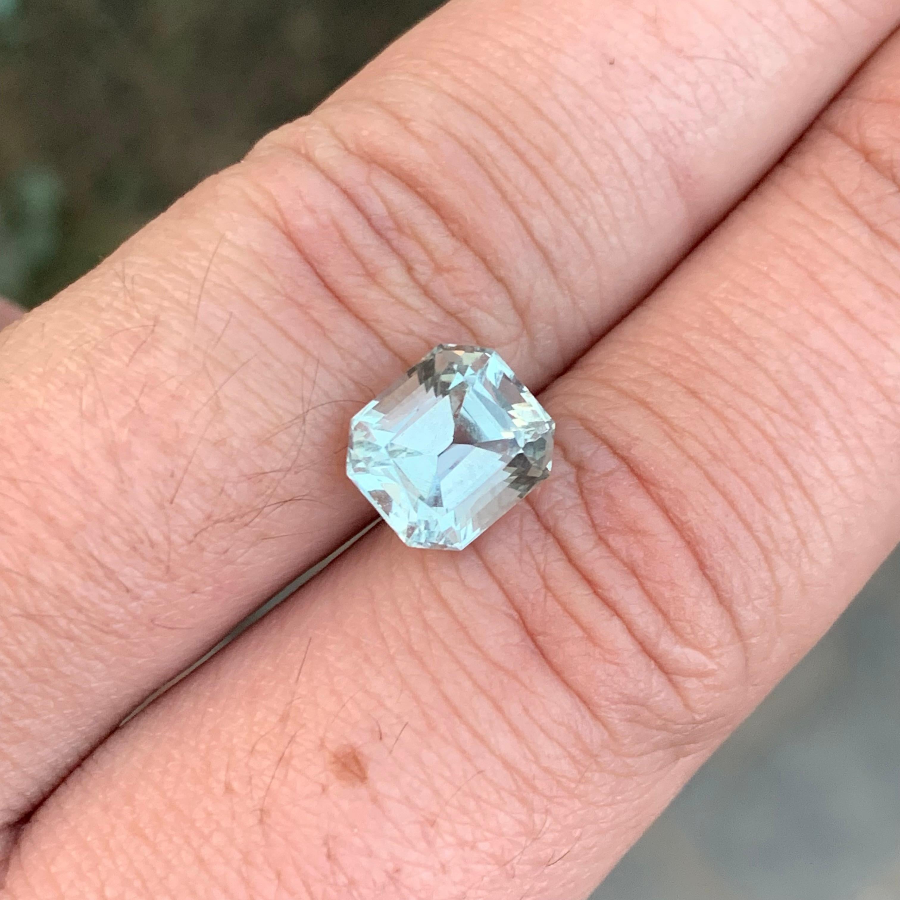 Améthyste verte naturelle non sertie de 3,20 carats \ Pierre précieuse de forme coussin Prasiolite en vente 5