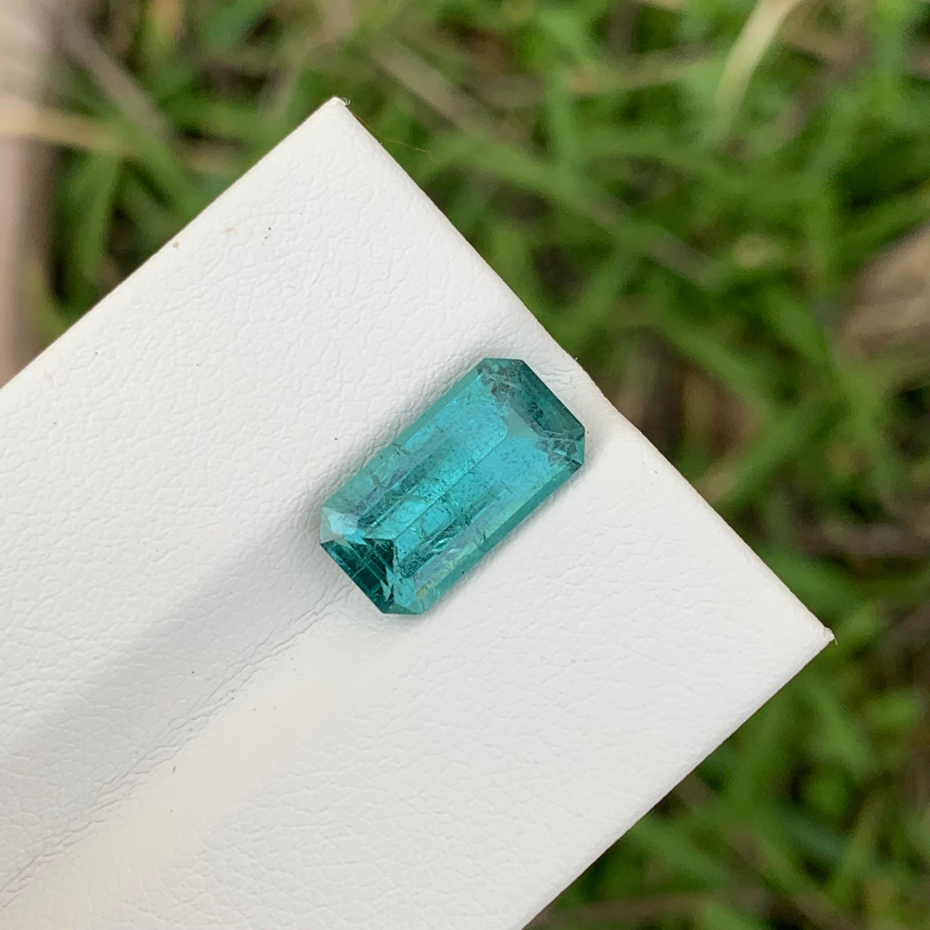 3,20 Karat Natürliche Lose Lagune Seafoam Turmalin Smaragd Form Edelstein für Ring im Angebot 7