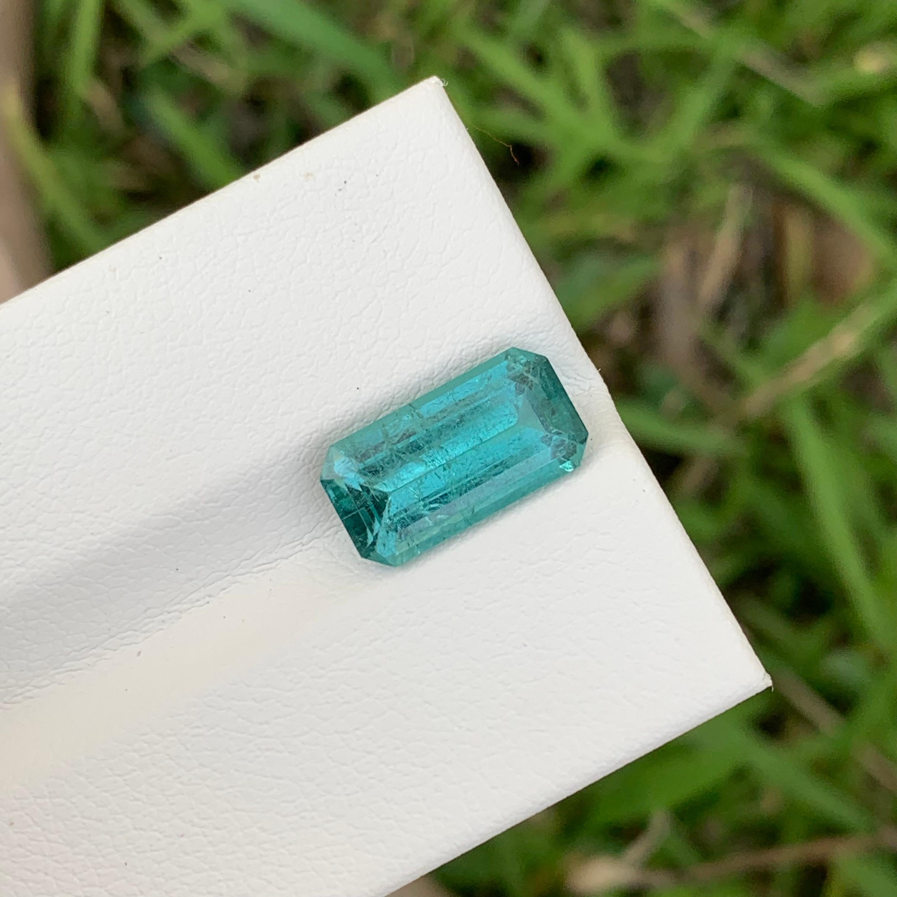 Loose Seafoam Tourmaline

Weight: 3.20 Carats
Dimension: 12.5 x 6.6 x 4.4 Mm
Colour: Greenish Blue 
Origin: Afghanistan
Certificate: On Demand
Treatment: Non

Tourmaline is a captivating gemstone known for its remarkable variety of colors, making it