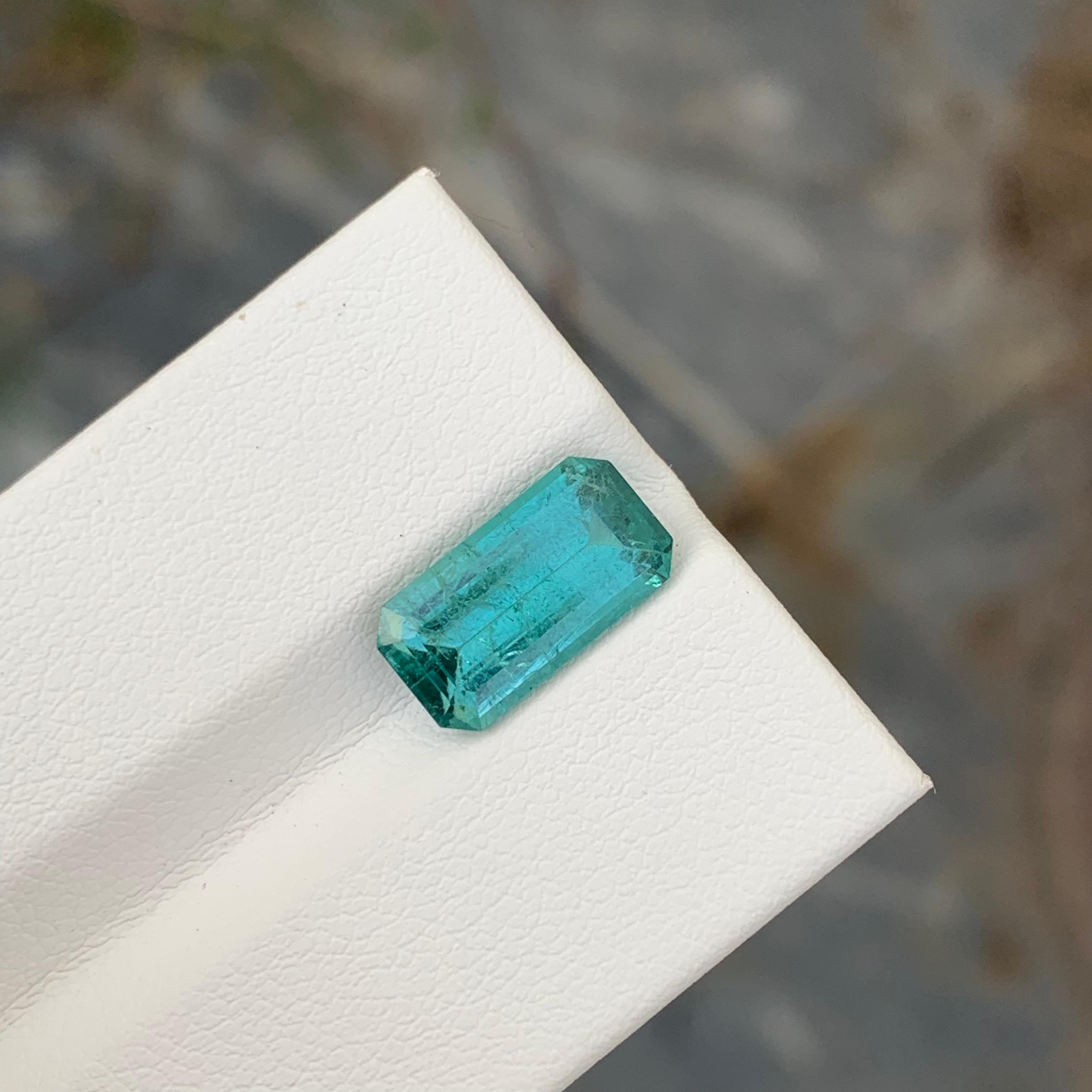 3,20 Karat Natürliche Lose Lagune Seafoam Turmalin Smaragd Form Edelstein für Ring (Arts and Crafts) im Angebot