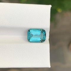 3.20 Carat Natural Loose Lagoon Tourmaline Cushion Shape Afghanistan’s Gemstone