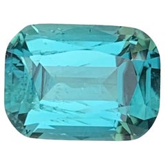 3.20 Carat Natural Loose Lagoon Tourmaline Cushion Shape Afghanistan’s Gemstone